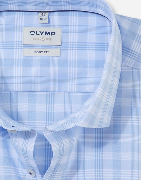 Рубашка классическая в клетку OLYMP Level Five, body fit, на высокий рост | купить в интернет-магазине Olymp-Men
