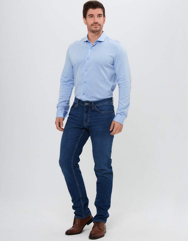 Джинсы голубые мужские Hattric, regular fit | купить в интернет-магазине Olymp-Men