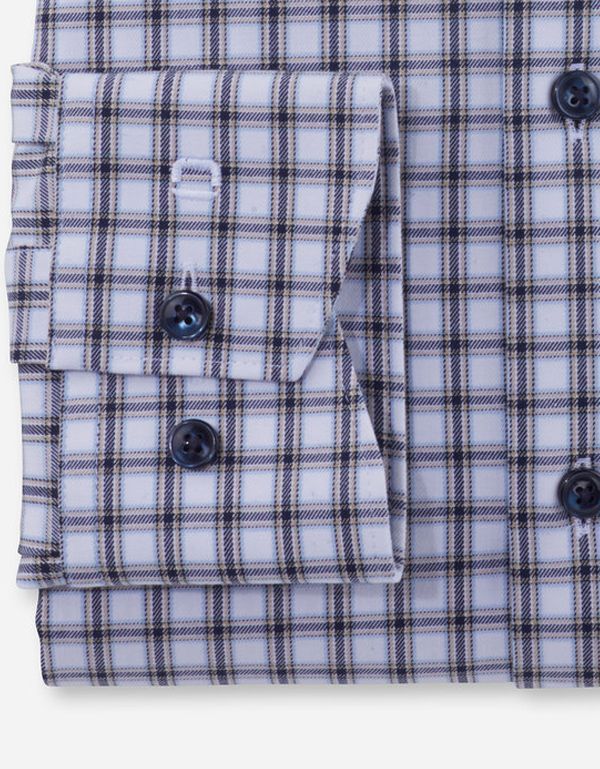 Рубашка мужская в клетку OLYMP Luxor 24/7, modern fit, климат-контроль | купить в интернет-магазине Olymp-Men