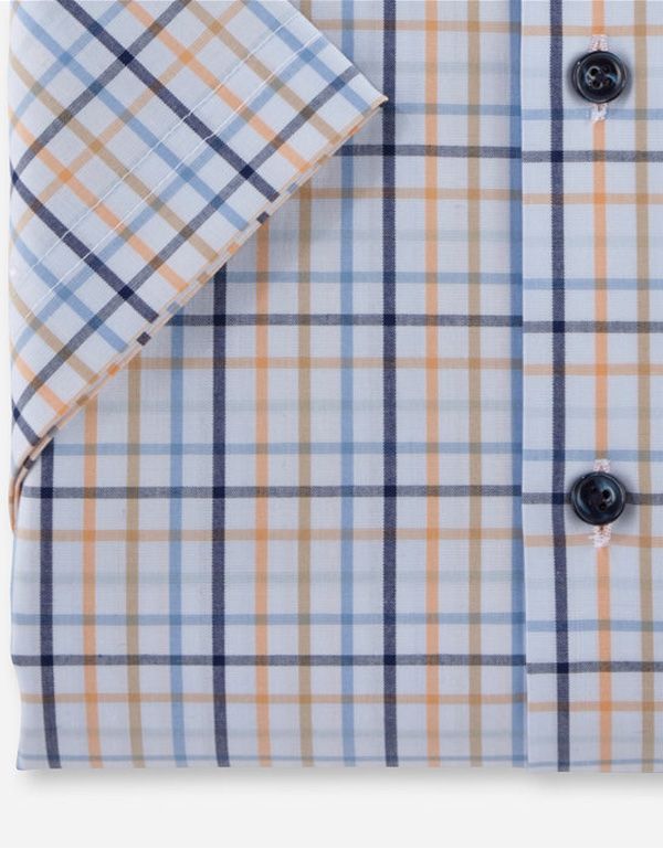 Рубашка в клетку с пуговицами на воротнике OLYMP Luxor 24/7, modern fit