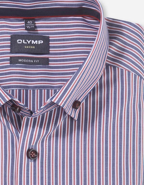 Рубашка мужская классическая в полоску OLYMP Luxor, modern fit | купить в интернет-магазине Olymp-Men