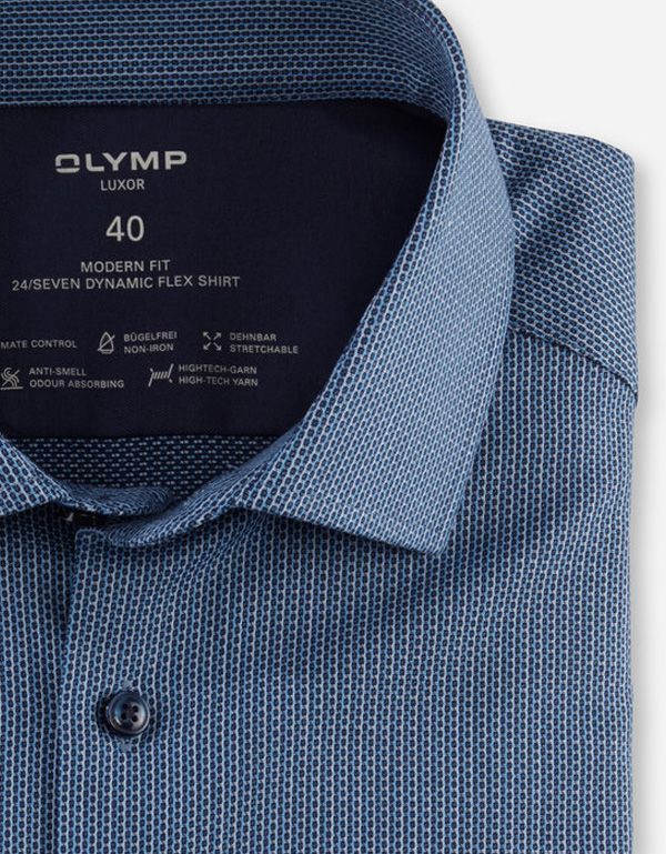 Рубашка с принтом OLYMP Luxor 24/7 климат-контроль, modern fit