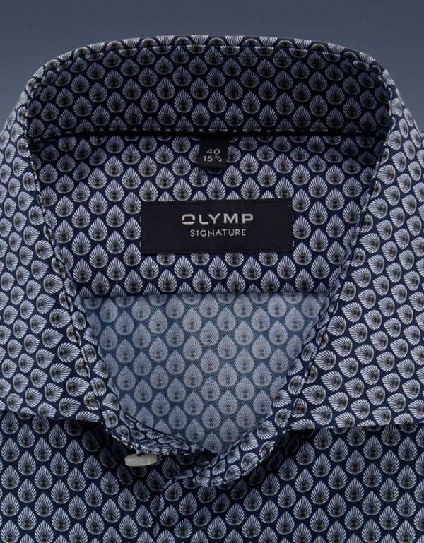 Рубашка классическая мужская Olymp Signature с принтом
