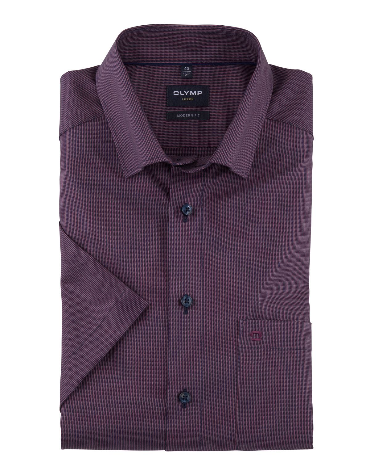 Рубашка с коротким рукавом мужская OLYMP Luxor, modern fit[РОЗОВЫЙ]