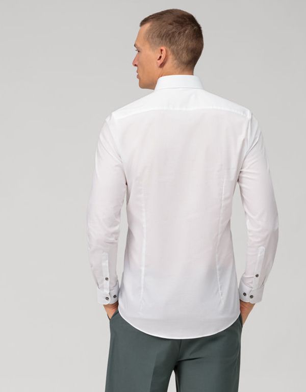 Рубашка белая мужская OLYMP Level Five, body fit | купить в интернет-магазине Olymp-Men