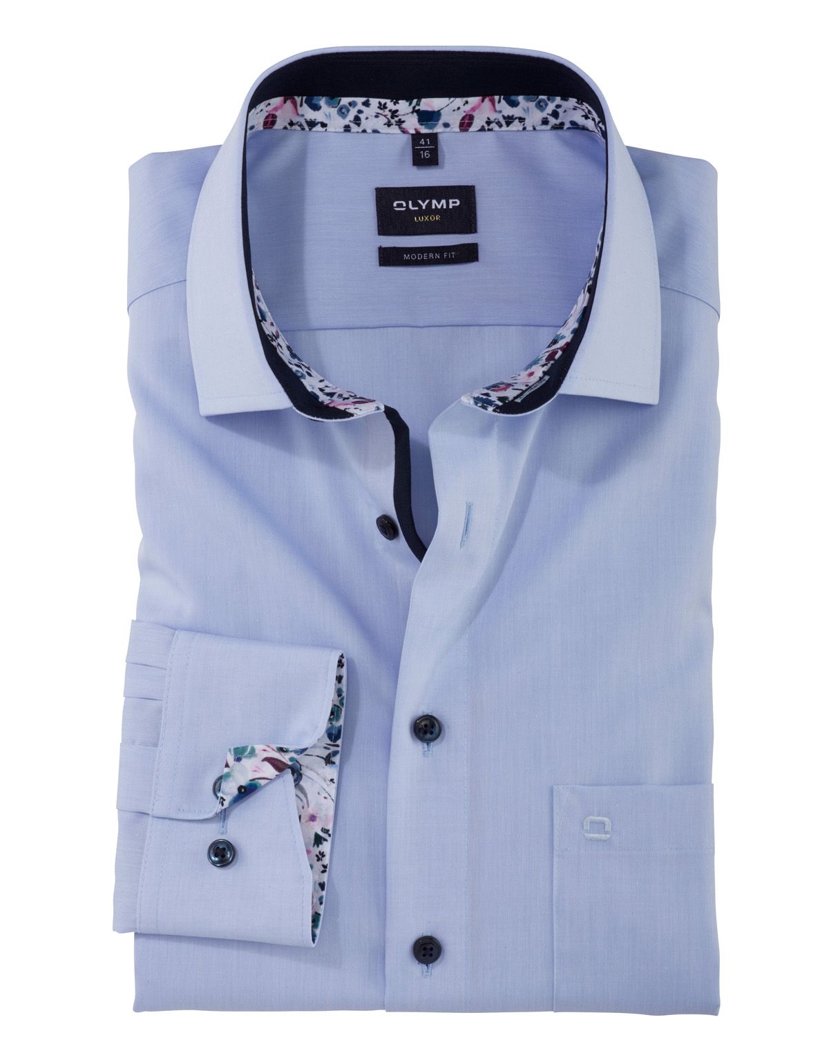 Рубашка мужская OLYMP Luxor, modern fit на рост до 176[ГОЛУБОЙ]