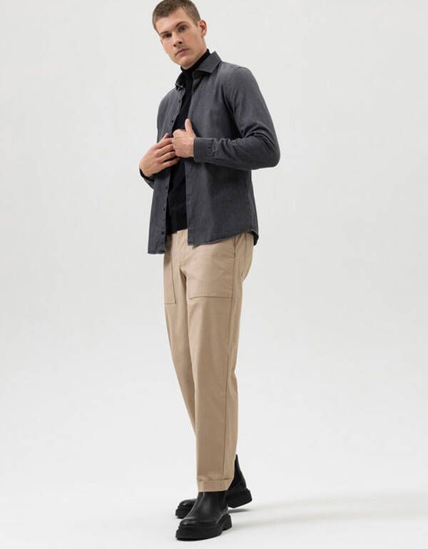 Рубашка мужская OLYMP джинсовая, body fit | купить в интернет-магазине Olymp-Men