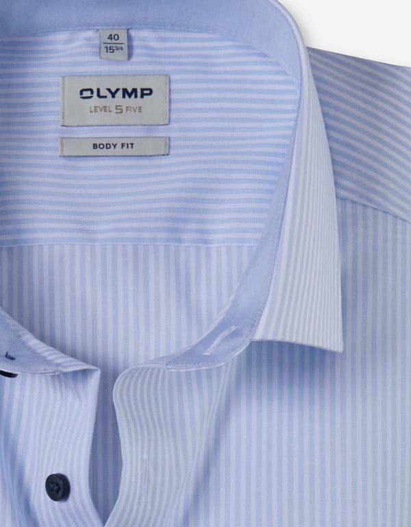 Рубашка в полоску с коротким рукавом OLYMP Level Five, приталенная