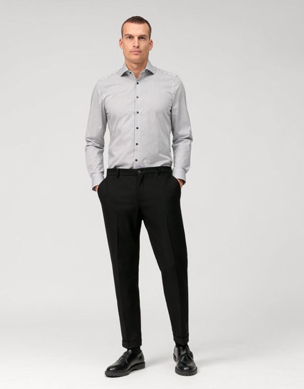 Рубашка классическая в чёрную клетку OLYMP Level Five, body fit | купить в интернет-магазине Olymp-Men