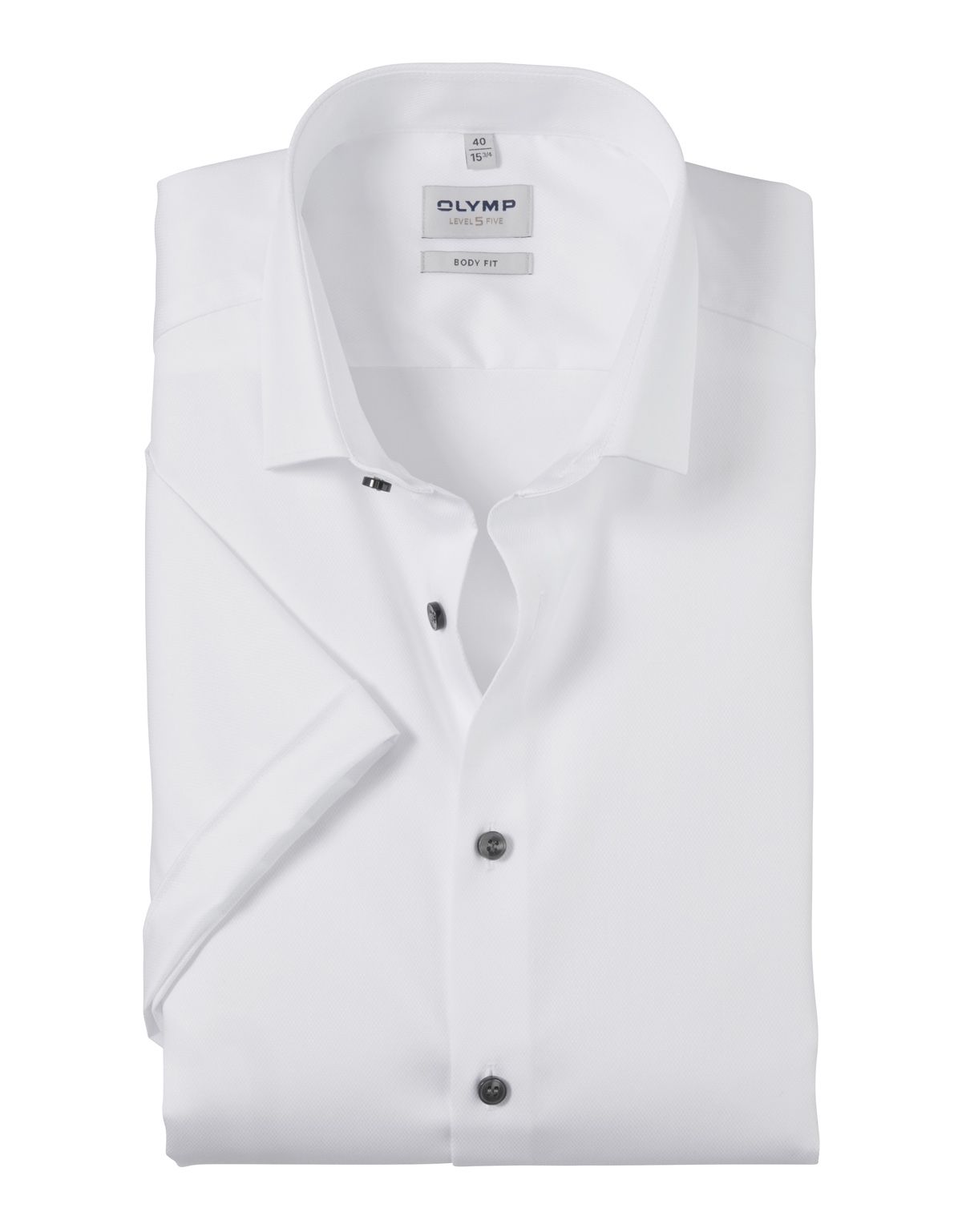 Рубашка мужская приталенная OLYMP Level Five с коротким рукавом[БЕЛЫЙ]