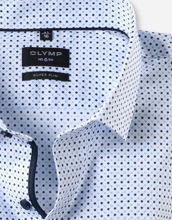 Рубашка мужская классическая в мелкий рисунок OLYMP №6, супер слим | купить в интернет-магазине Olymp-Men