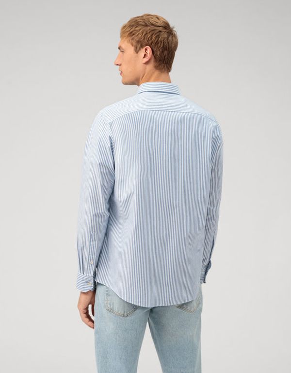 Рубашка мужская в полоску OLYMP Casual с карманом | купить в интернет-магазине Olymp-Men