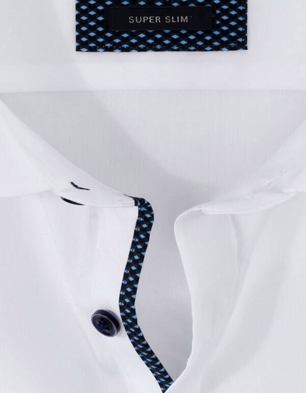 Рубашка белая мужская OLYMP №6, супер слим | купить в интернет-магазине Olymp-Men