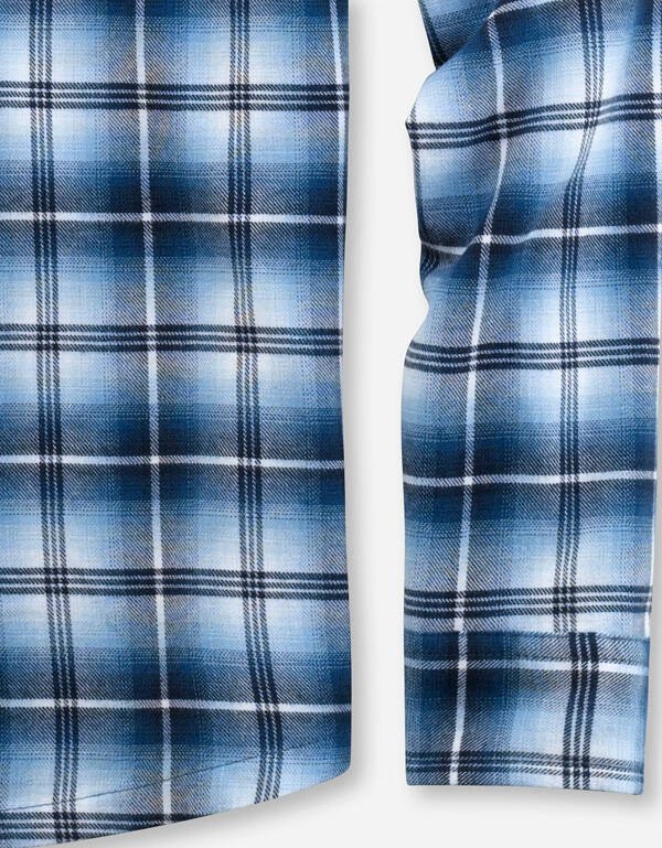 Фланелевая рубашка мужская в клетку OLYMP Casual | купить в интернет-магазине Olymp-Men
