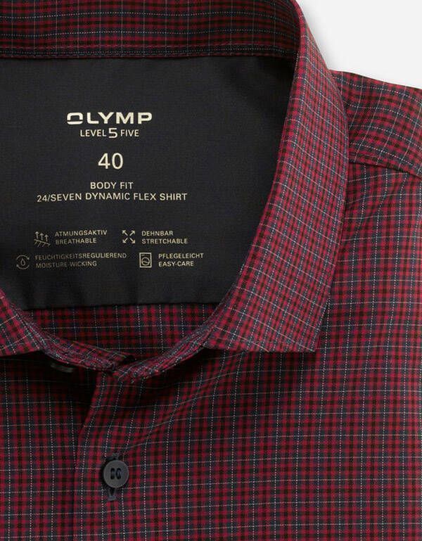 Рубашка мужская OLYMP 24/7 в клетку, body fit | купить в интернет-магазине Olymp-Men