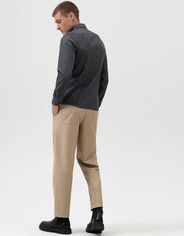 Рубашка мужская OLYMP джинсовая, body fit | купить в интернет-магазине Olymp-Men