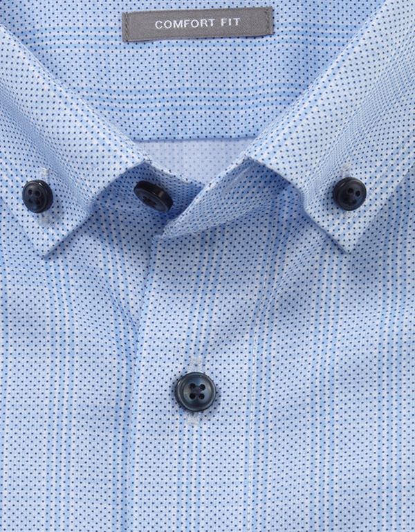 Рубашка мужская в клетку OLYMP Luxor, прямой крой, пуговицы на воротнике | купить в интернет-магазине Olymp-Men