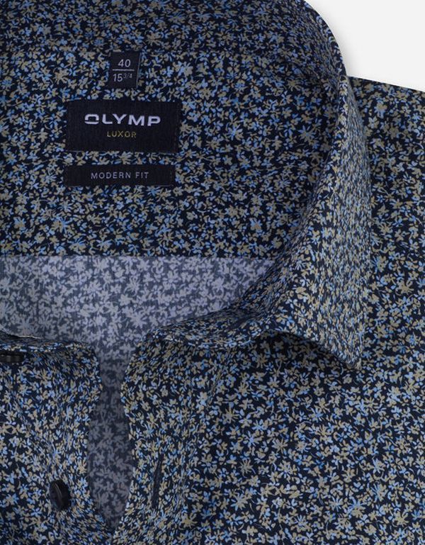 Рубашка мужская с принтом OLYMP Luxor, modern fit на высокий рост | купить в интернет-магазине Olymp-Men