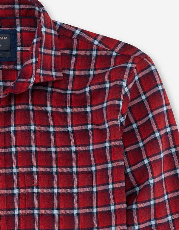 Фланелевая рубашка в клетку мужская OLYMP Casual | купить в интернет-магазине Olymp-Men