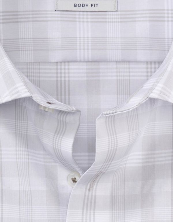 Рубашка классическая в серую клетку OLYMP Level Five, body fit | купить в интернет-магазине Olymp-Men