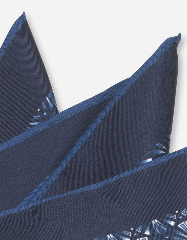 Шелковый платок-паше с синим орнаментом | купить в интернет-магазине Olymp-Men