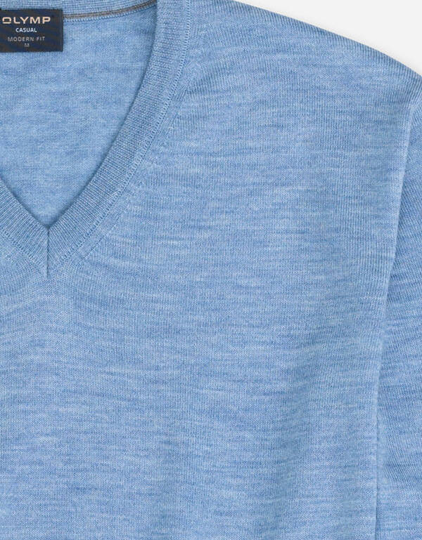 Пуловер голубой мужской OLYMP, modern fit | купить в интернет-магазине Olymp-Men