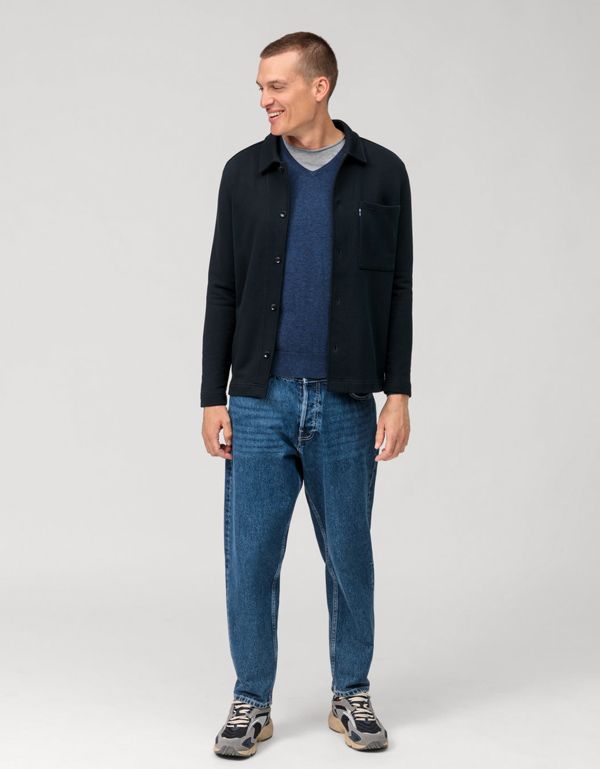 Пуловер голубой мужской OLYMP, body fit | купить в интернет-магазине Olymp-Men