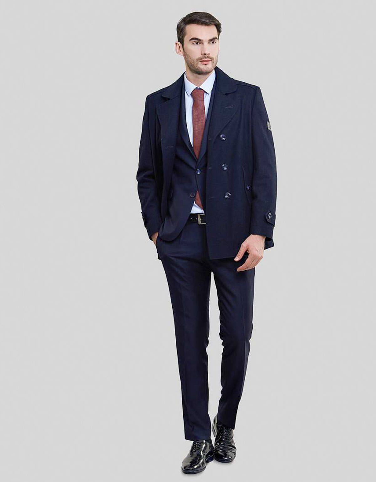 Пальто двубортное без подклада, Classic fit | купить в интернет-магазине Olymp-Men