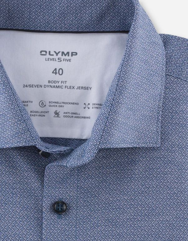 Рубашка мужская трикотажная OLYMP 24-7, body fit | купить в интернет-магазине Olymp-Men