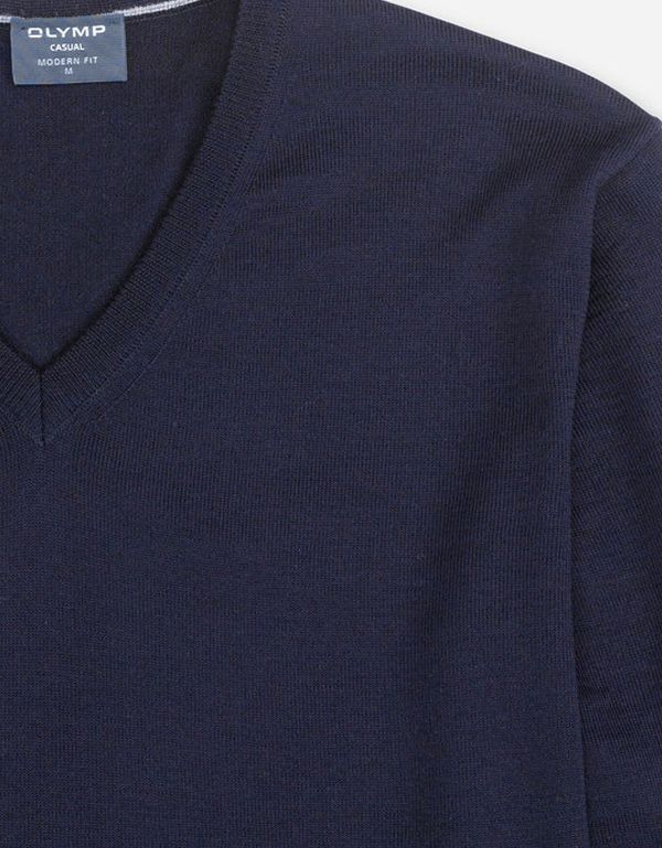 Пуловер синий мужской OLYMP, modern fit | купить в интернет-магазине Olymp-Men