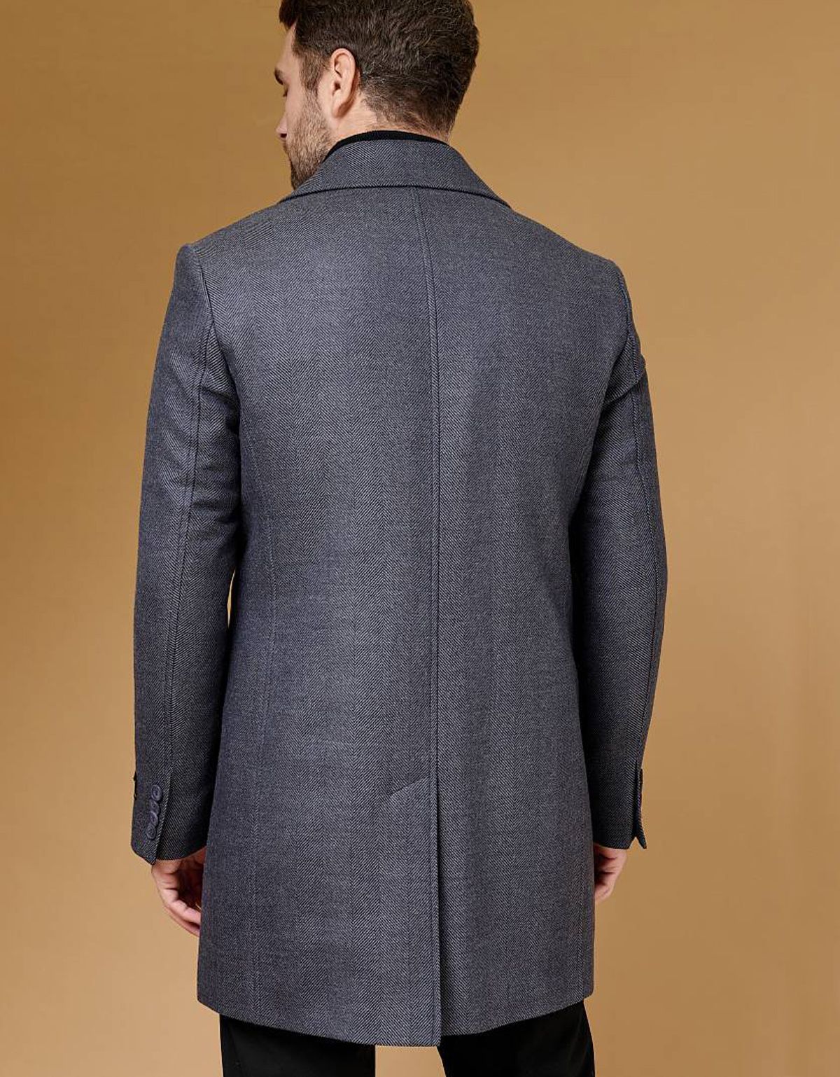 Пальто мужское утепленное с английским воротником | купить в интернет-магазине Olymp-Men