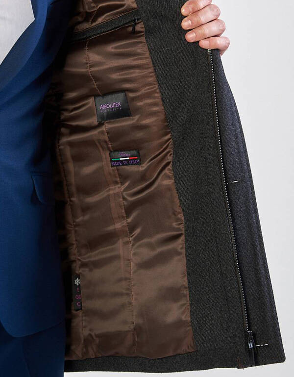 Пальто утепленное, меховой воротник, Classic fit | купить в интернет-магазине Olymp-Men