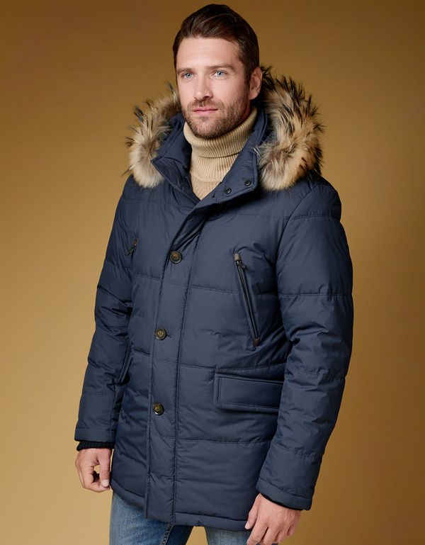 Куртка-пуховик мужская BAZIONI с капюшоном | купить в интернет-магазине Olymp-Men