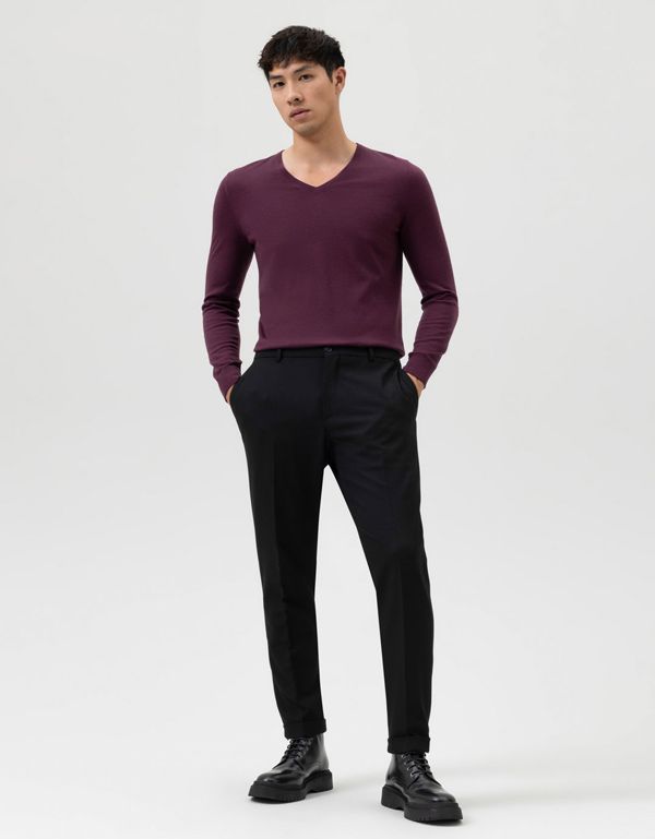 Пуловер бордовый мужской OLYMP, body fit | купить в интернет-магазине Olymp-Men