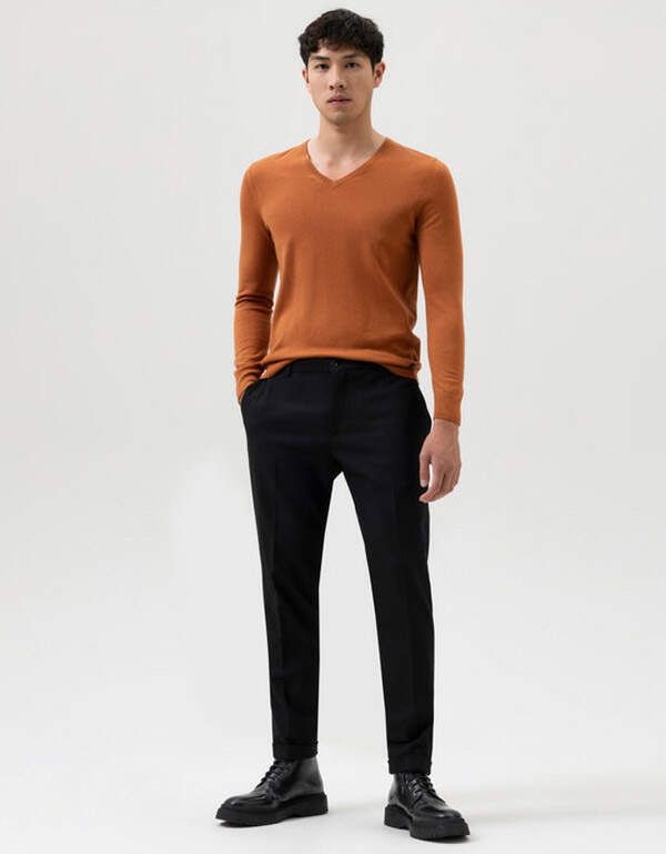 Пуловер оранжевый мужской OLYMP, body fit | купить в интернет-магазине Olymp-Men