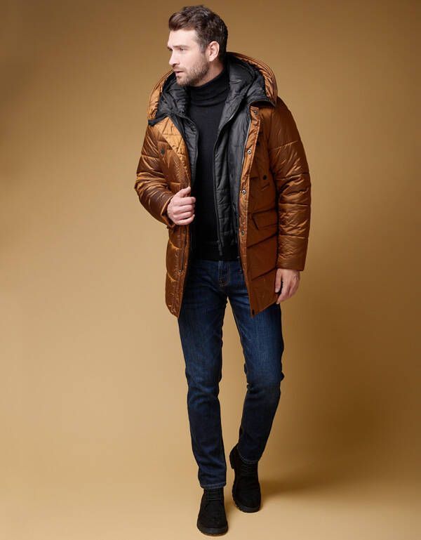 Куртка мужская BAZIONI утепленная с капюшоном | купить в интернет-магазине Olymp-Men