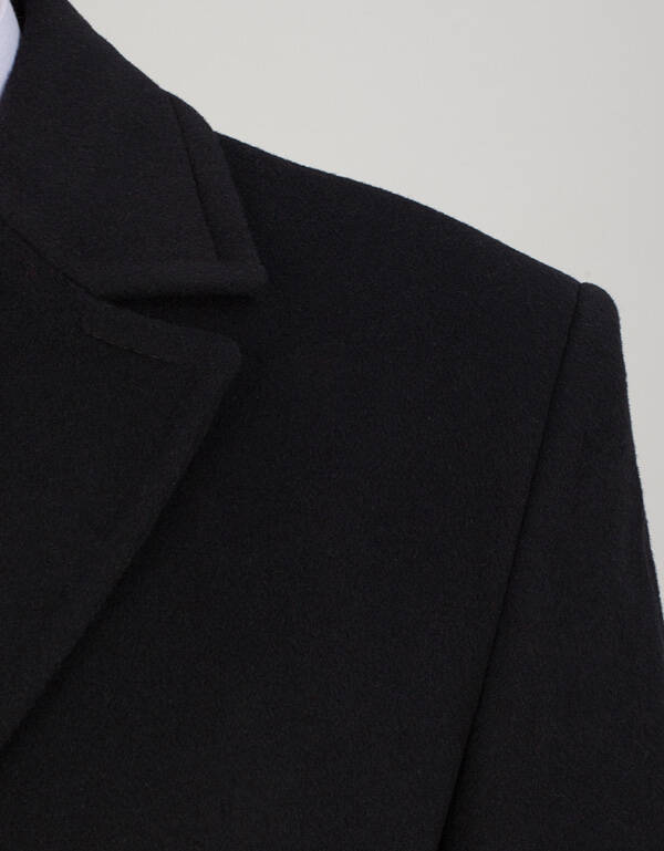 Пальто чёрное мужское BAZIONI шерстяное | купить в интернет-магазине Olymp-Men