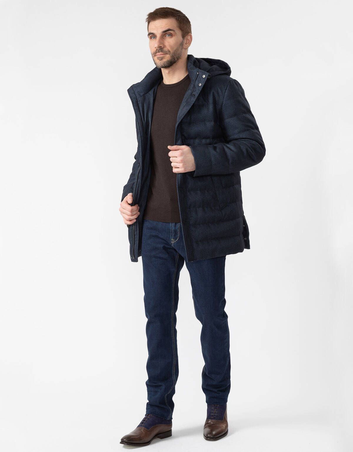 Куртка утеплённая Meucci стеганая с капюшоном | купить в интернет-магазине Olymp-Men