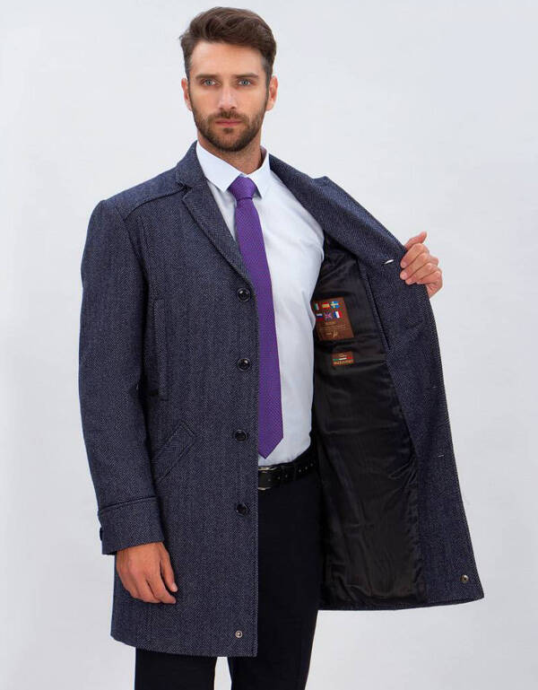 Пальто классическое утепленное, Classic fit | купить в интернет-магазине Olymp-Men