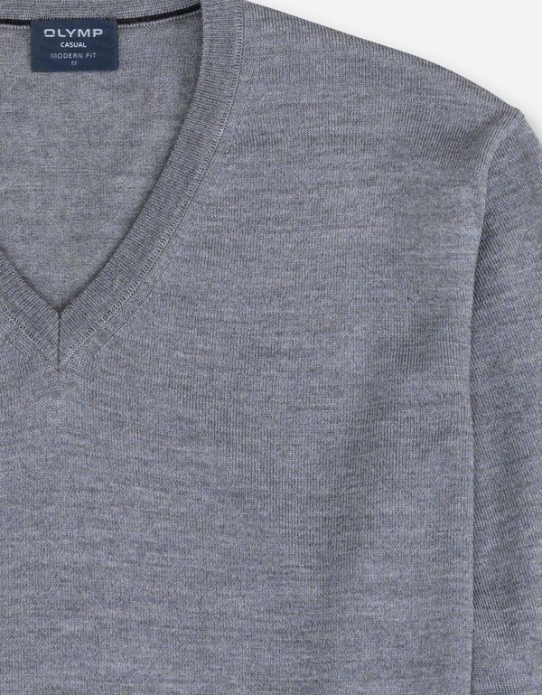 Пуловер серый мужской OLYMP, modern fit | купить в интернет-магазине Olymp-Men