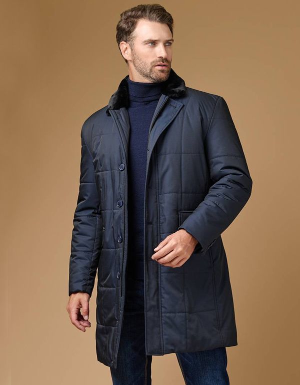 Куртка мужская Bazioni утепленная с меховым воротником | купить в интернет-магазине Olymp-Men