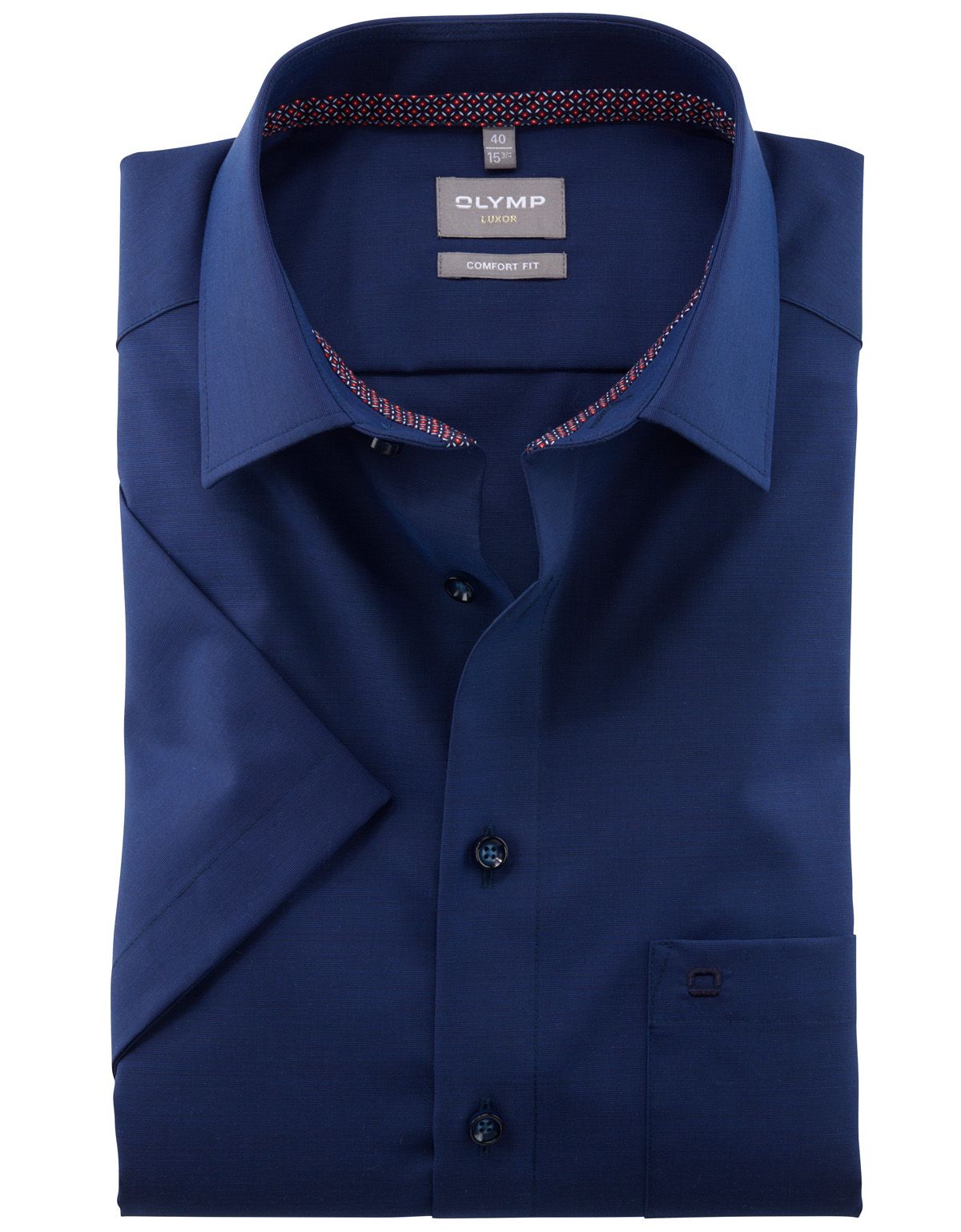 Рубашка мужская классическая OLYMP Luxor, фактурная ткань, прямой крой[СИНИЙ]