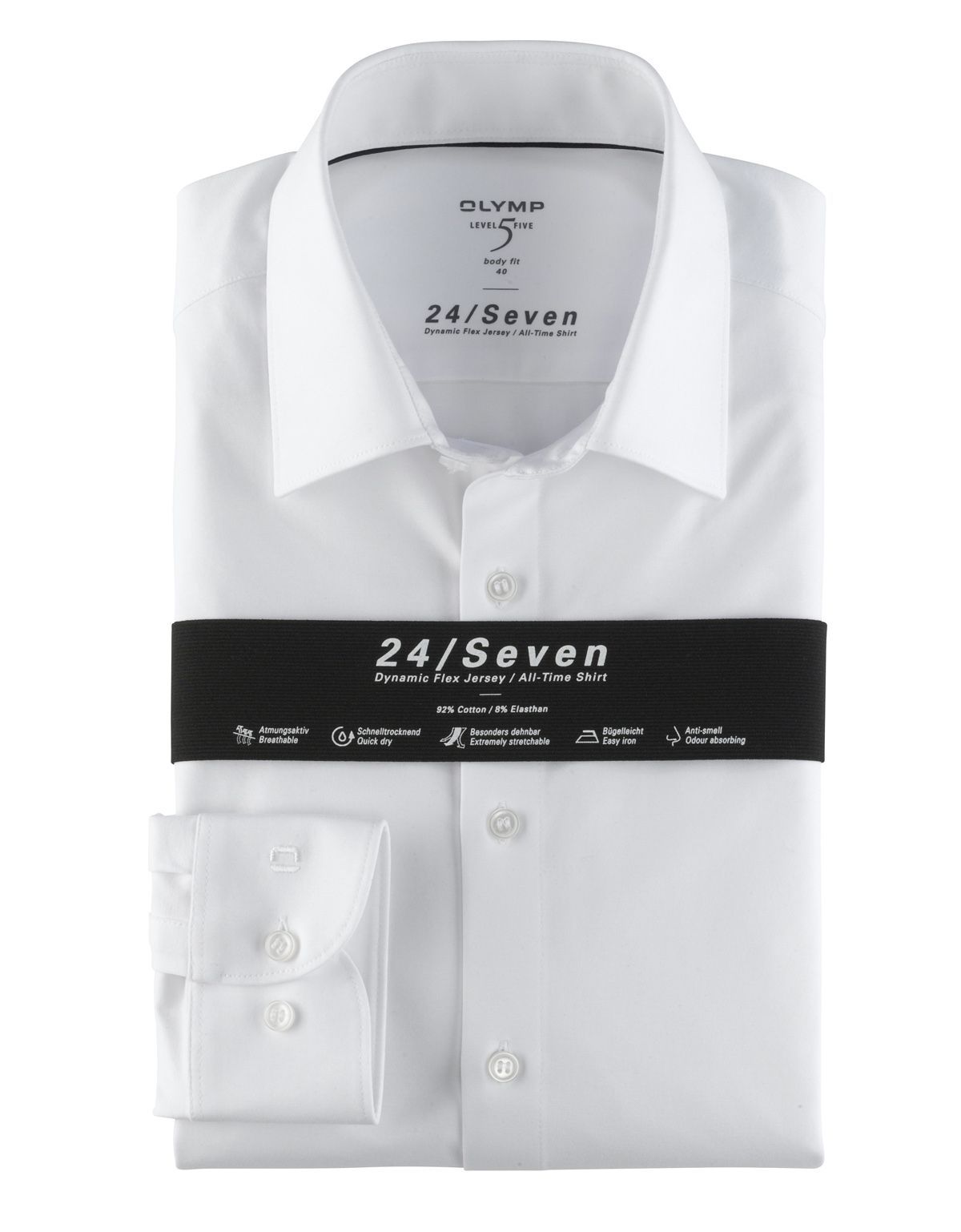 Трикотажная рубашка OLYMP 24-7, body fit | купить в интернет-магазине Olymp-Men