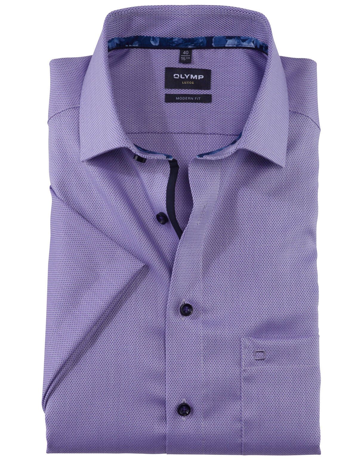 Рубашка мужская OLYMP Luxor, modern fit, фактурная[Сиреневый]