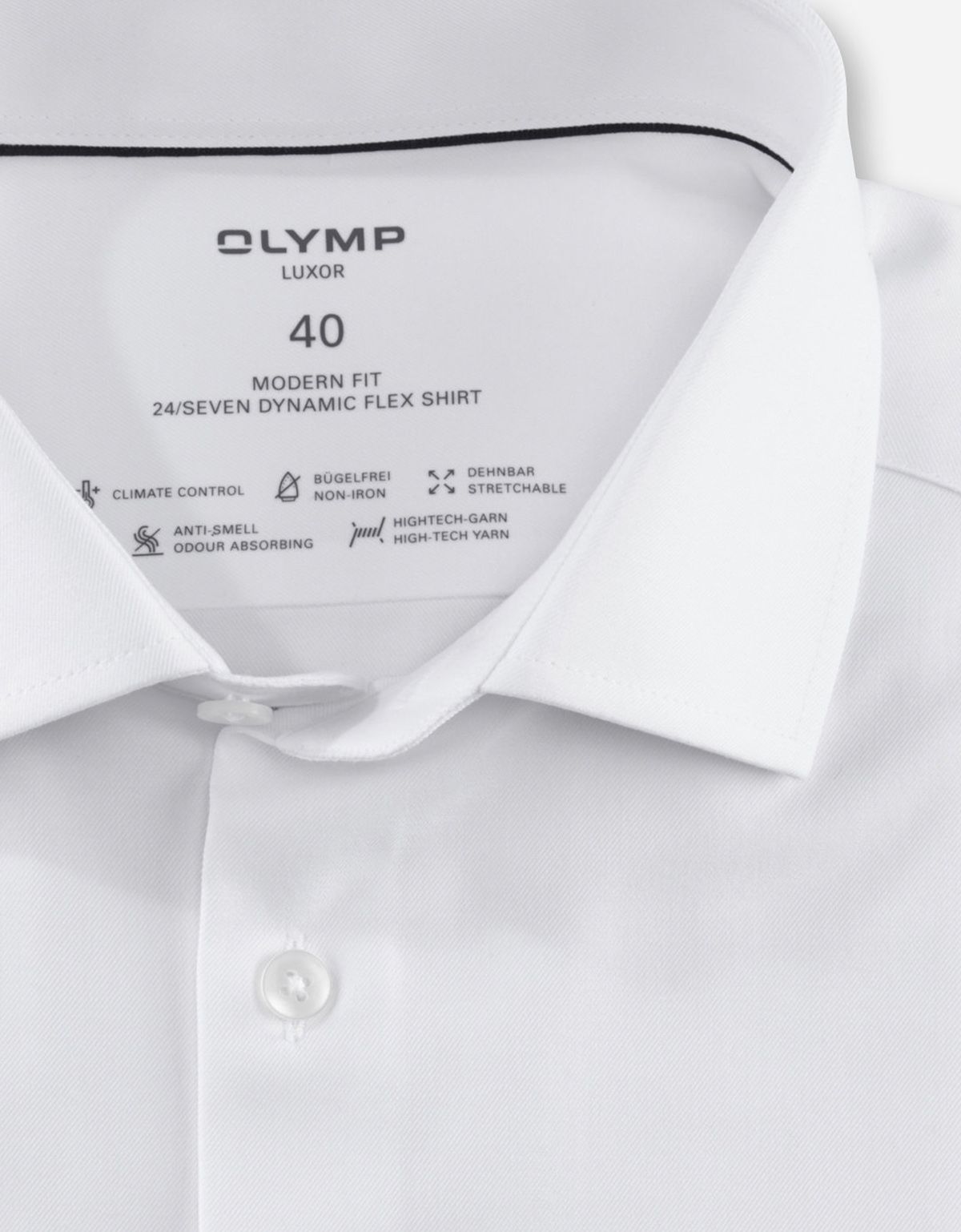 Рубашка мужская однотонная OLYMP Luxor, modern fit, климат-контроль