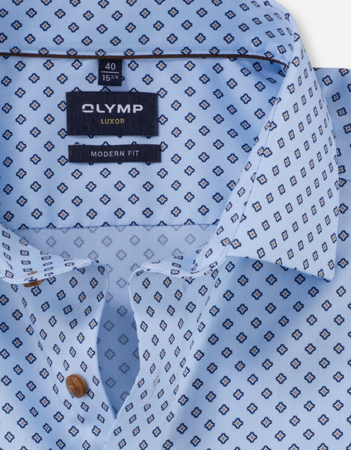 Рубашка с принтом OLYMP Luxor, modern fit на высокий рост | купить в интернет-магазине Olymp-Men