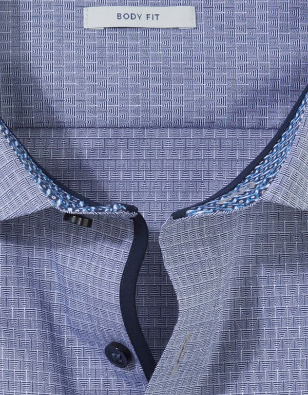 Рубашка синяя мужская OLYMP Level Five, body fit | купить в интернет-магазине Olymp-Men