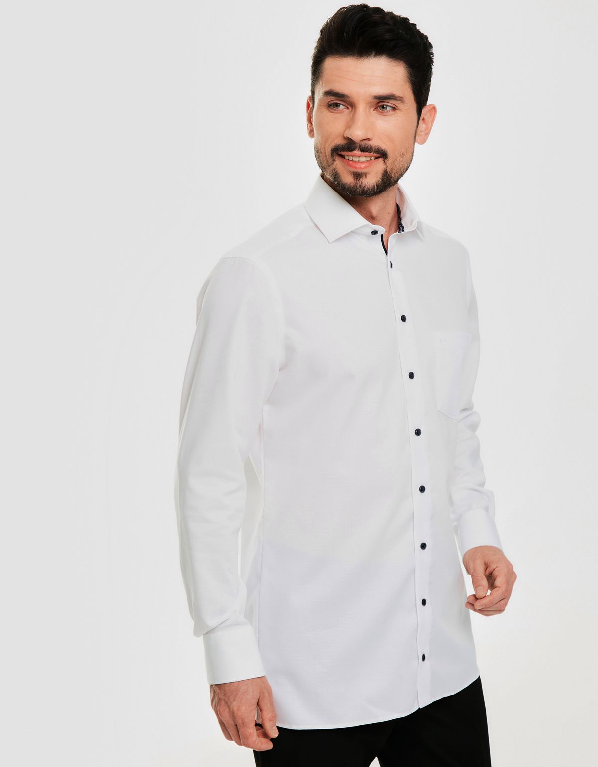 Сорочка мужская классическая OLYMP Luxor, modern fit, фактурная ткань | купить в интернет-магазине Olymp-Men