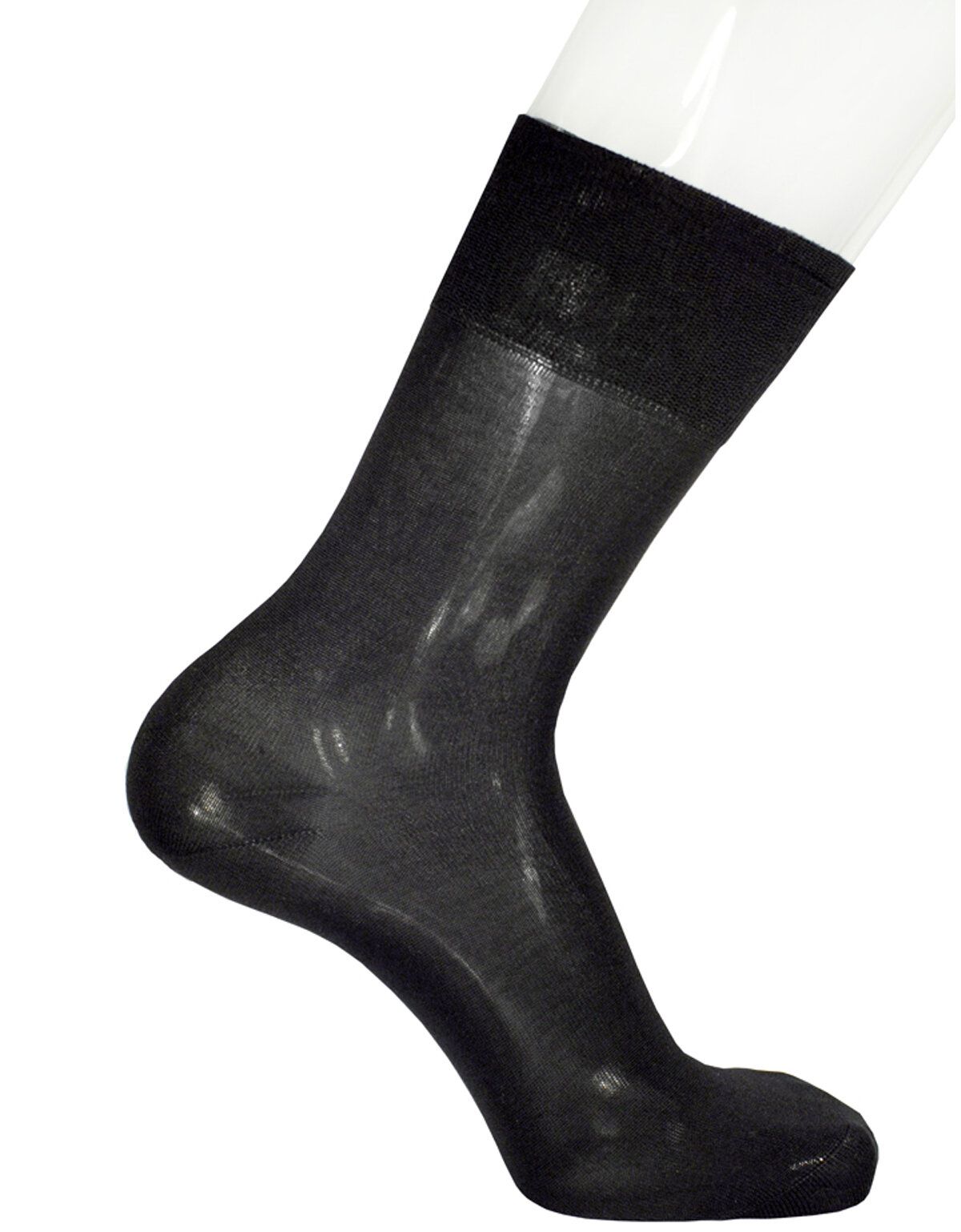 Чёрные мужские шёлковые носки Collonil Premium