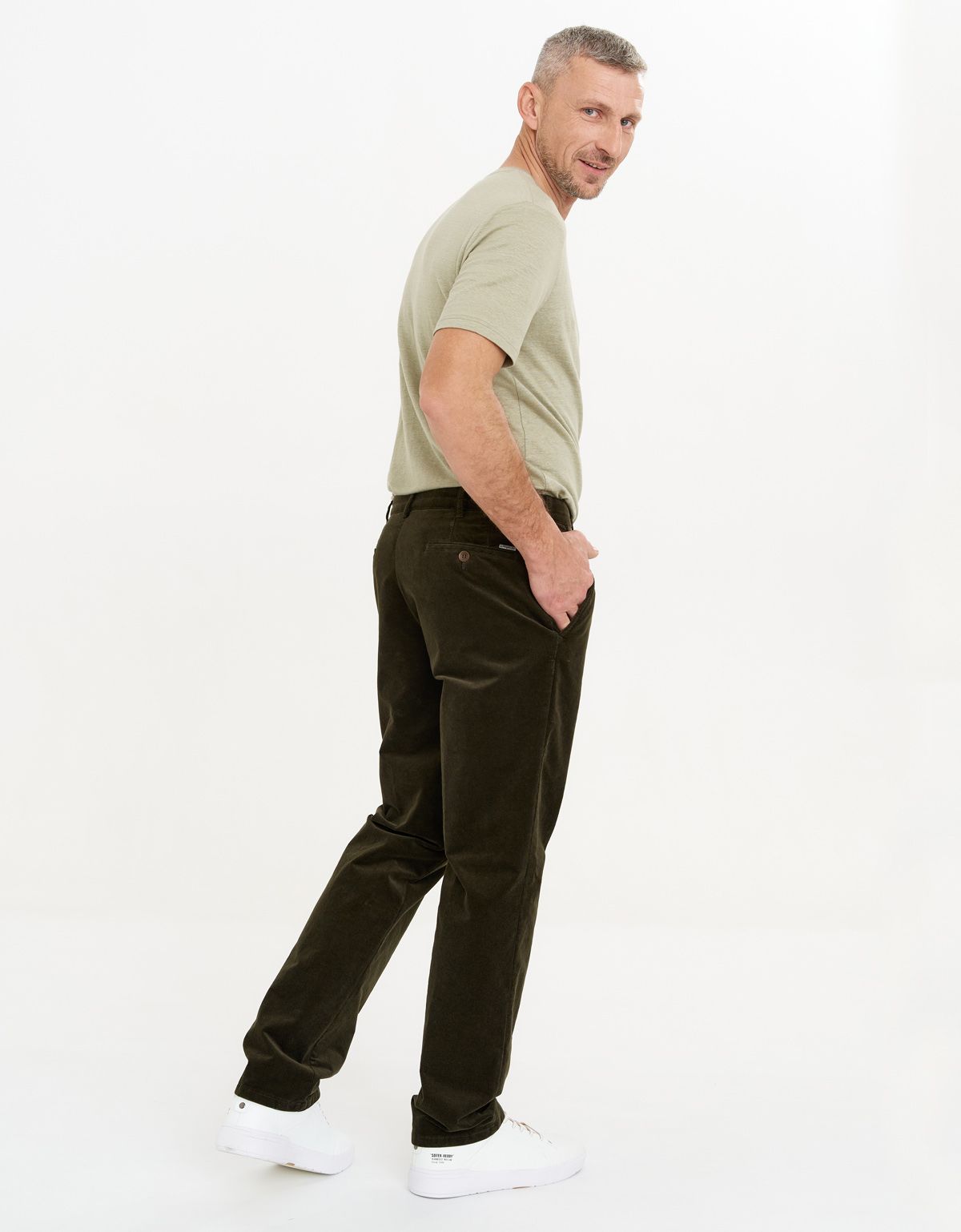 Брюки вельветовые зелёные w.Wegener | купить в интернет-магазине Olymp-Men